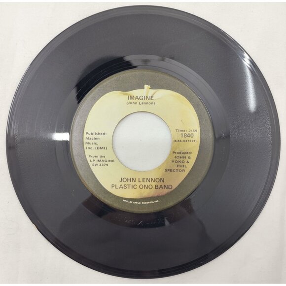 John Lennon Imagine / It’s So Hard 45 RPM 7" Apple Rock Vinyl Single 1840 - Picture 4 of 4
